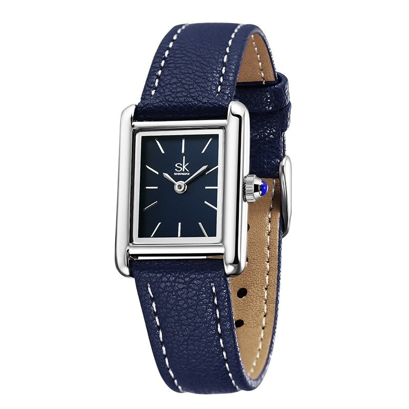 Women's Square Dial Quartz Watch | Retro Fashion Timepiece