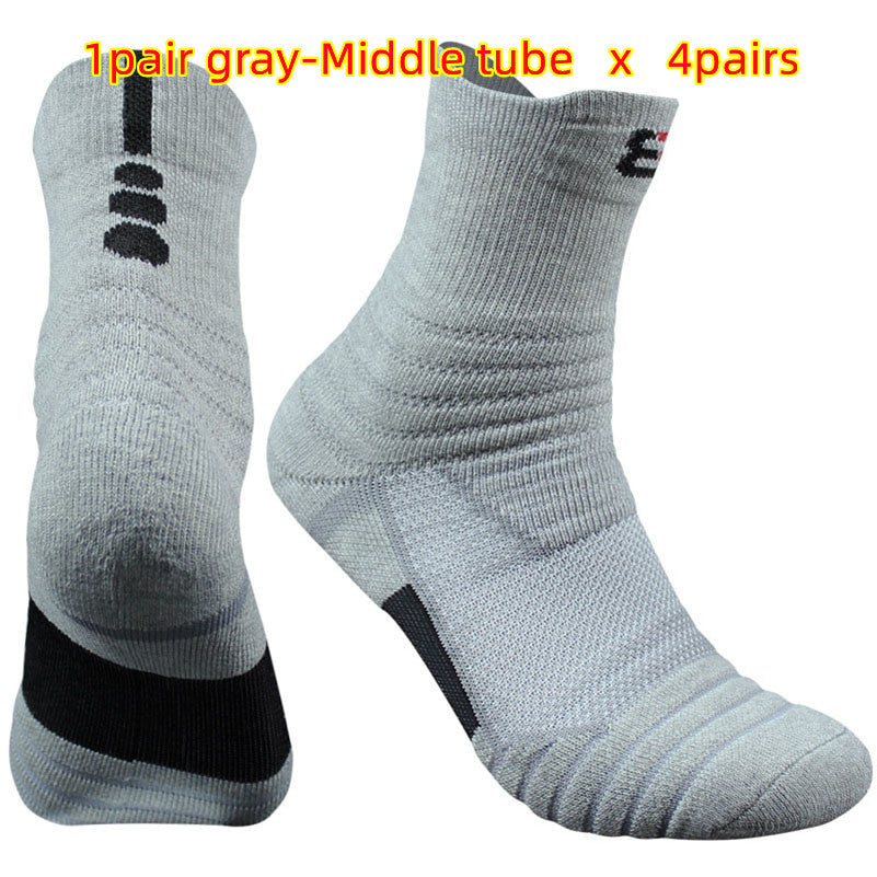 Unisex Cotton Socks Short & Mid Tube – Black White Grey Multi-Pack