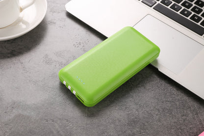 10,000mAh Portable Power Bank – Multi-USB Output Pink, Green, Black & White