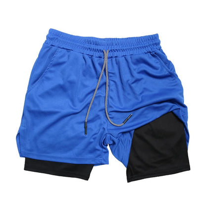 Men's Double-Layer Quick-Dry Sports Shorts | Pockets M-3XL