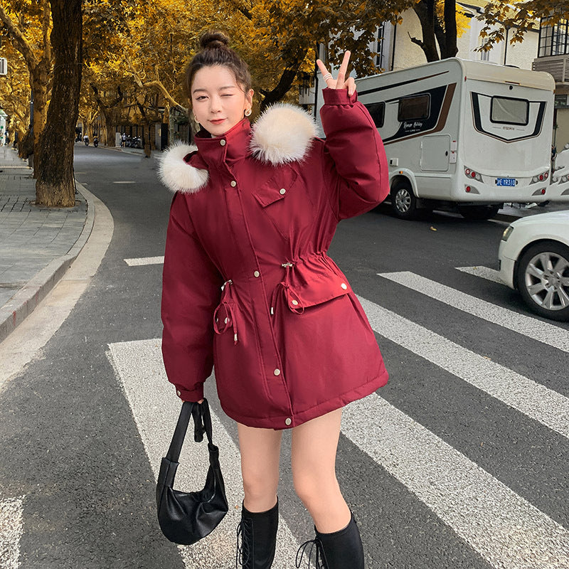 Women's Mid-Length Padded Coat - Thick Loose Fit, 4 Colours