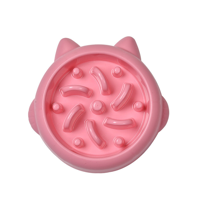 Slow Feeder Dog Bowl | Anti-Gulping Bone Pattern Puzzle Bowl