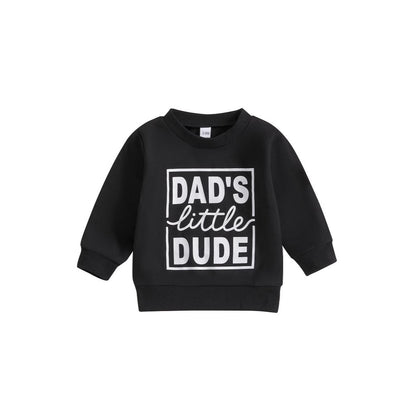 Baby Slogan Print Cotton Long Sleeve Sweatshirt