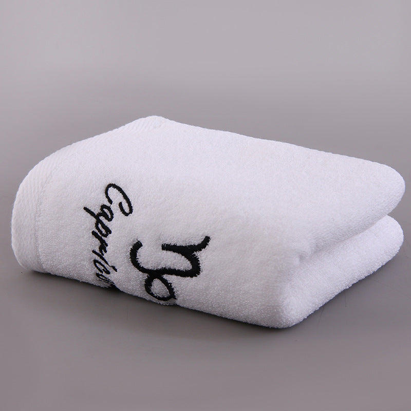 Zodiac Constellation Embroidered Cotton Towel | All 12 Star Signs | 2 Sizes