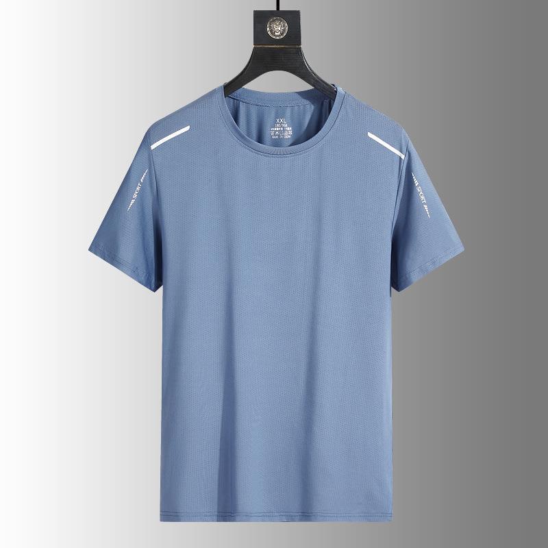 Men's Ice Silk T-Shirt – Slim Fit Short Sleeve | 5 Colours | Sizes M–5XL
