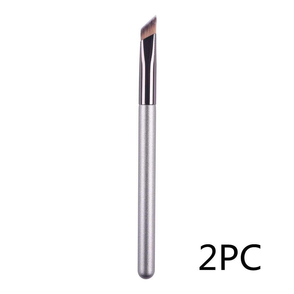 Precision Eyebrow Brush – Nylon Hair, Aluminium Handle, 3 Colours