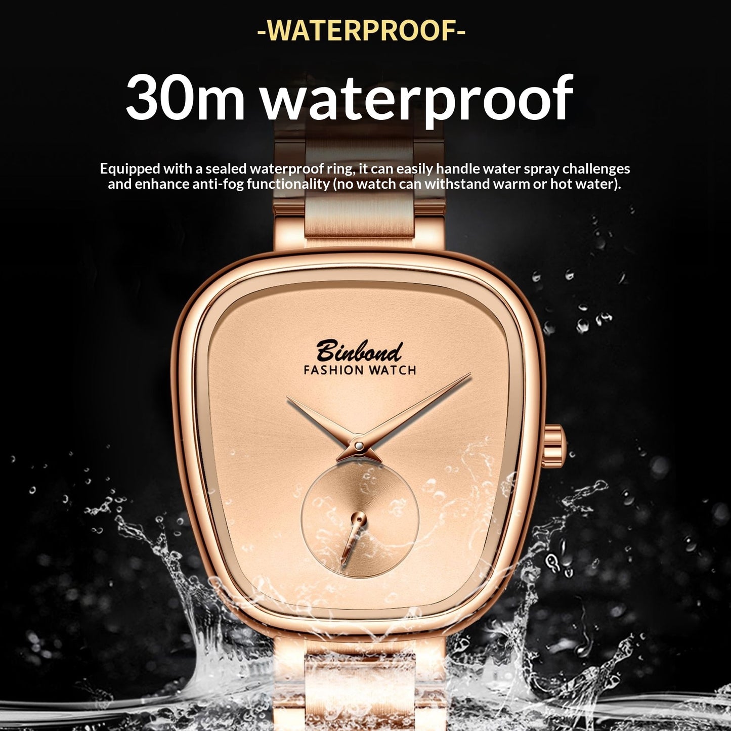 Women's Stainless Steel Quartz Watch | Water Resistant | 34mm