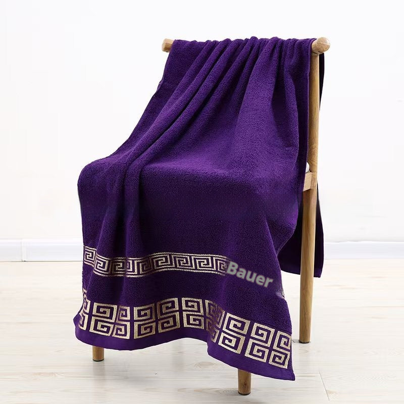 Pure Cotton Satin Border Bath & Beach Towel | Sets of 2, 3 or 4 | 5 Colours