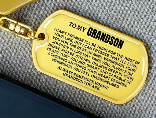 Family Sentiment Metal Keychain | Son, Daughter, Grandson Gift | JP Collections