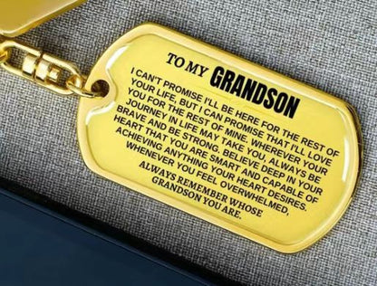 Family Sentiment Metal Keychain | Son, Daughter, Grandson Gift | JP Collections