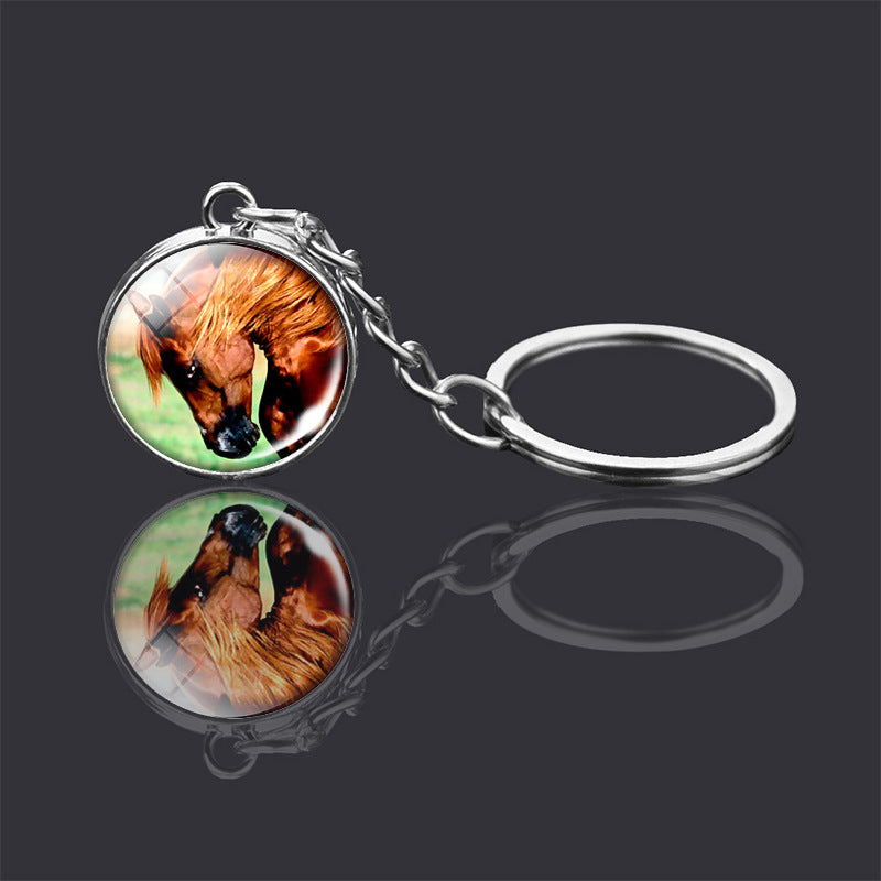 Animal Glass Ball Keychain | Double-Sided Design | 23 Animals