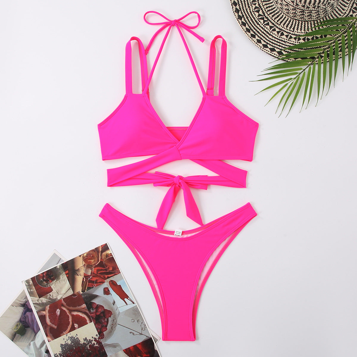 Women's Solid Colour Strappy Swimsuit | Beach & Pool Swimwear