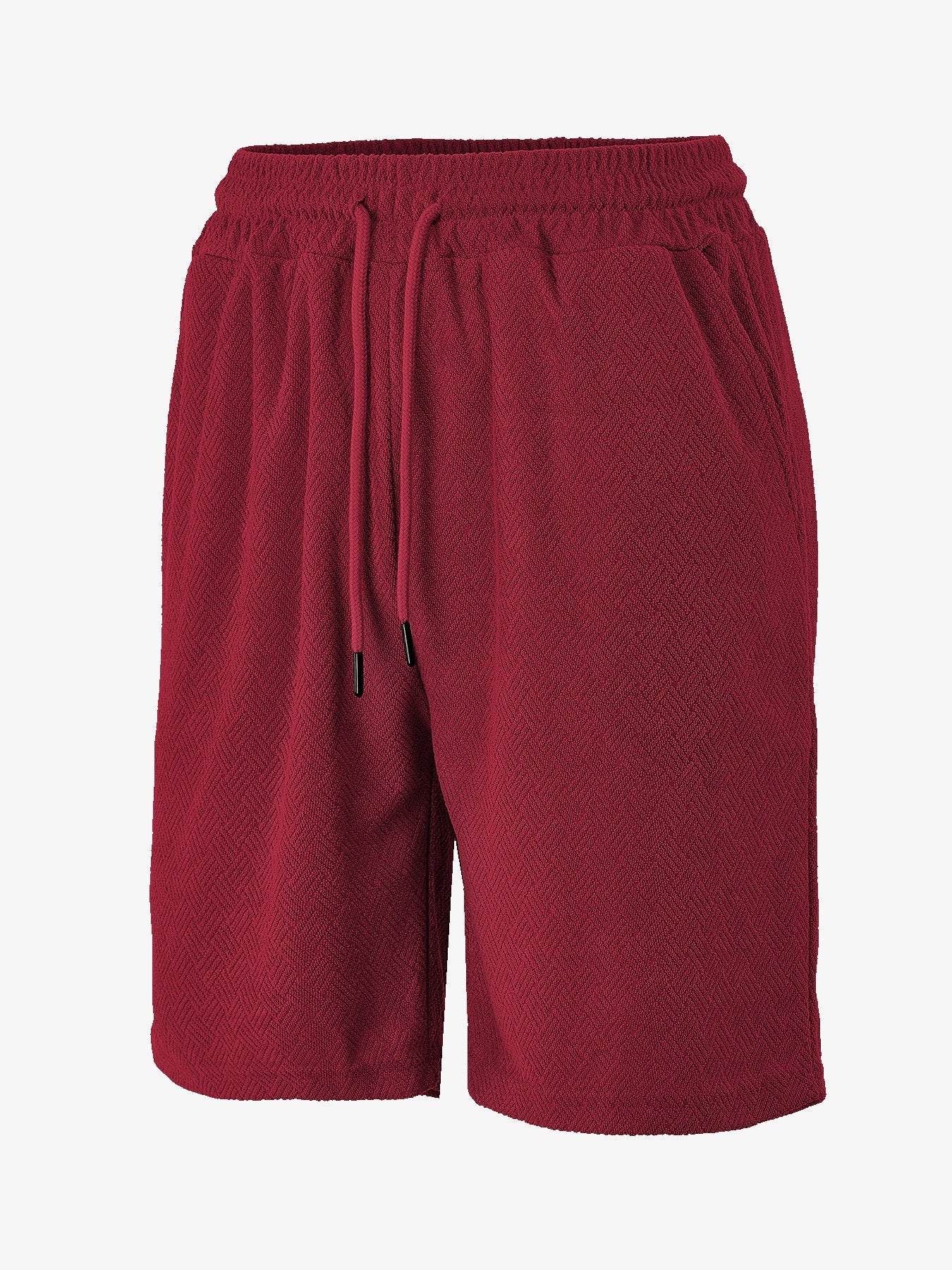 Men's Towel Jacquard Casual Shorts | Polyester Loose Fit S-3XL