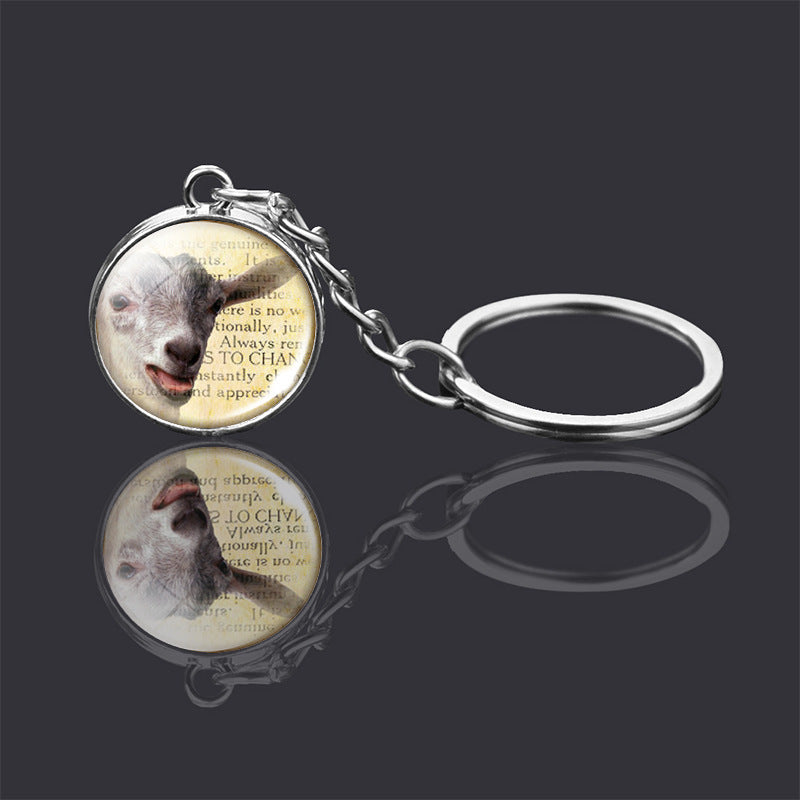 Animal Glass Ball Keychain | Double-Sided Design | 23 Animals