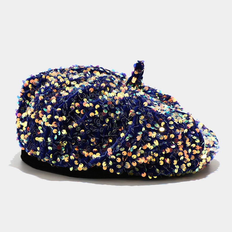 Women's Sequined Pumpkin Hat | Flat-Top Novelty Cap – 7 Colours