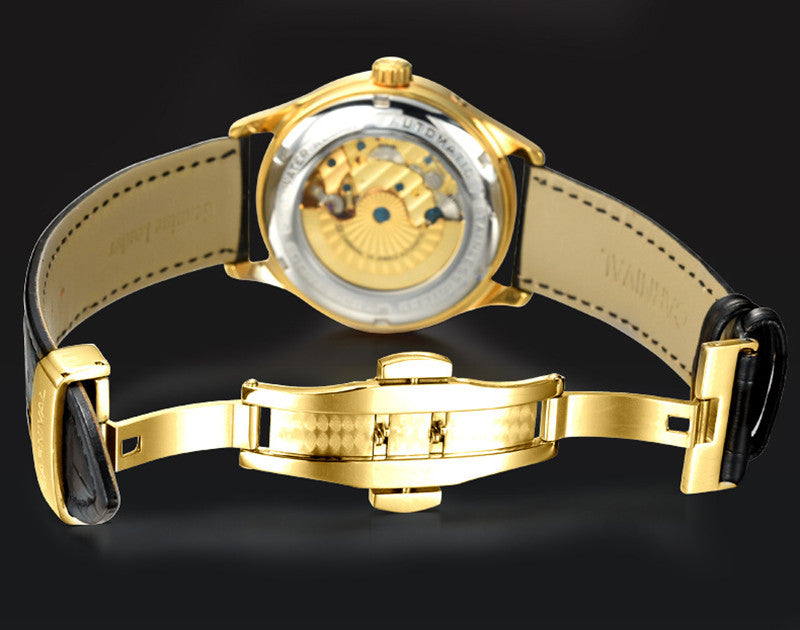 Men’s Automatic Mechanical Watch – Sapphire Crystal, Stainless Steel, 30M
