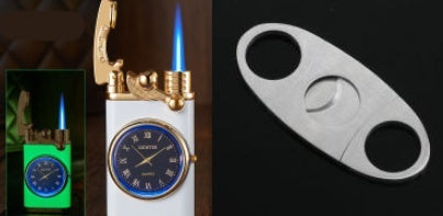 2-in-1 Watch Lighter with Butane Torch Flame