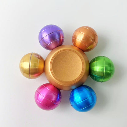 Six-Bead Colourful Fingertip Gyro | Zinc Alloy