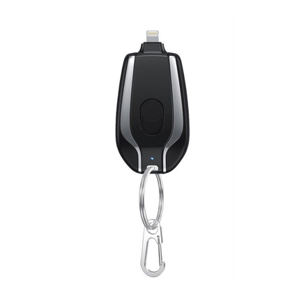 1,500mAh Keychain Emergency Power Bank – Waterproof Carabiner Charger iPhone USB-C Android