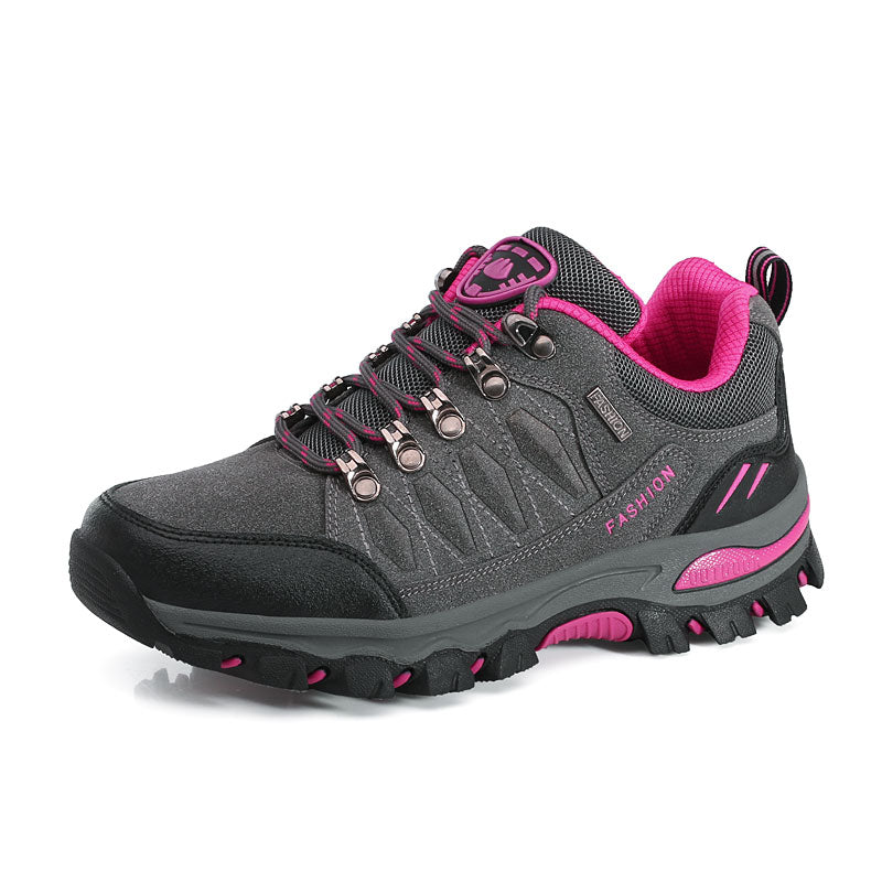 Breathable PU Mesh Low-Top Hiking Trainers - PHYLON Midsole Lace-Up