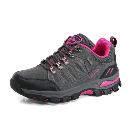 Breathable PU Mesh Low-Top Hiking Trainers - PHYLON Midsole Lace-Up