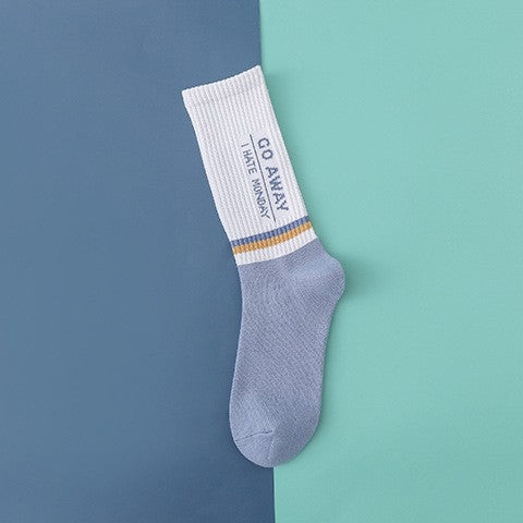 Men's Breathable Cotton Mid-Calf Socks – One Size | 6 Colours