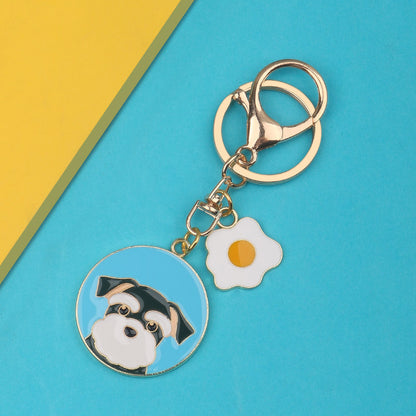 Metal Animal Keychain Pendant | Falcon, Shiba Inu, Schnauzer & Shar Pei