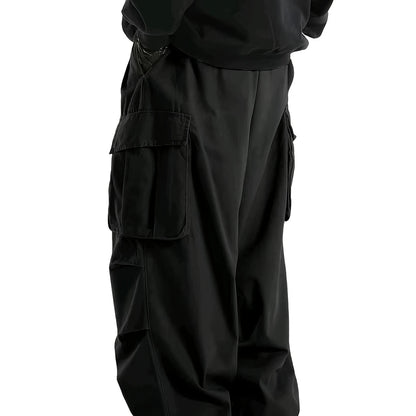 Men's High Waist Straight-Leg Trousers with Belt | 3 Colours S-2XL