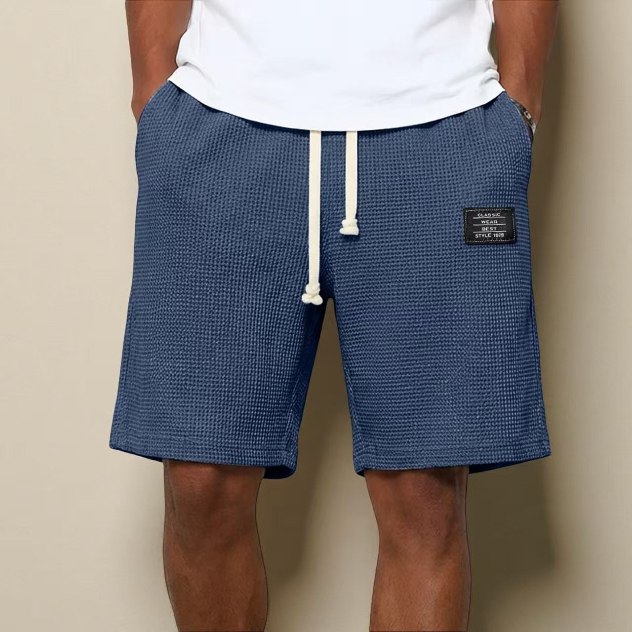 Men's Polyester Casual Sports Shorts | Relaxed Fit Solid Colour S-5XL