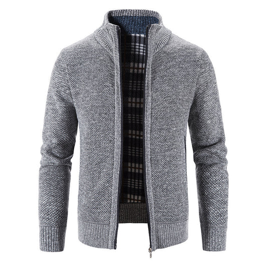 Men's Standing Collar Cardigan Sweater | Stretch Fit | JParker