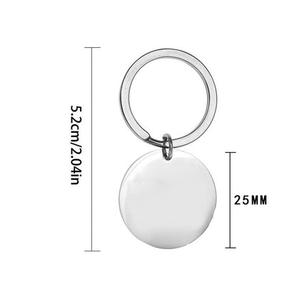 Hollow Snow Mountain Valley Stainless Steel Keyring