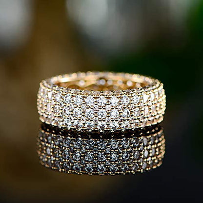 Multi-Layer Geometric Ring | Light Luxury Copper Ring for Women