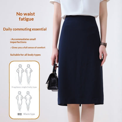 Women's Wrinkle-Resistant Zip Midi Skirt