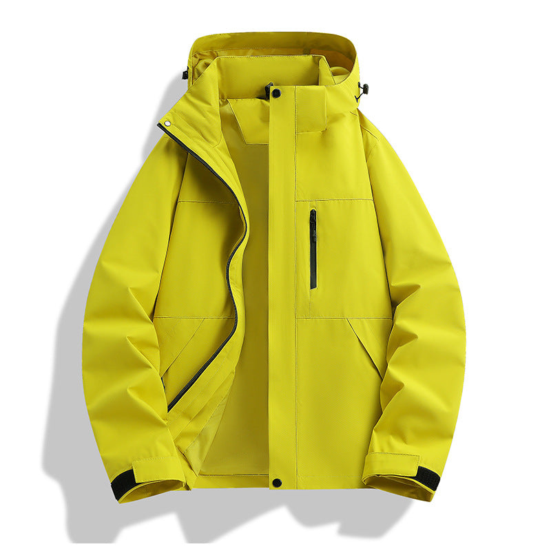 Unisex Waterproof Windproof Hooded Shell Jacket – 12 Colours