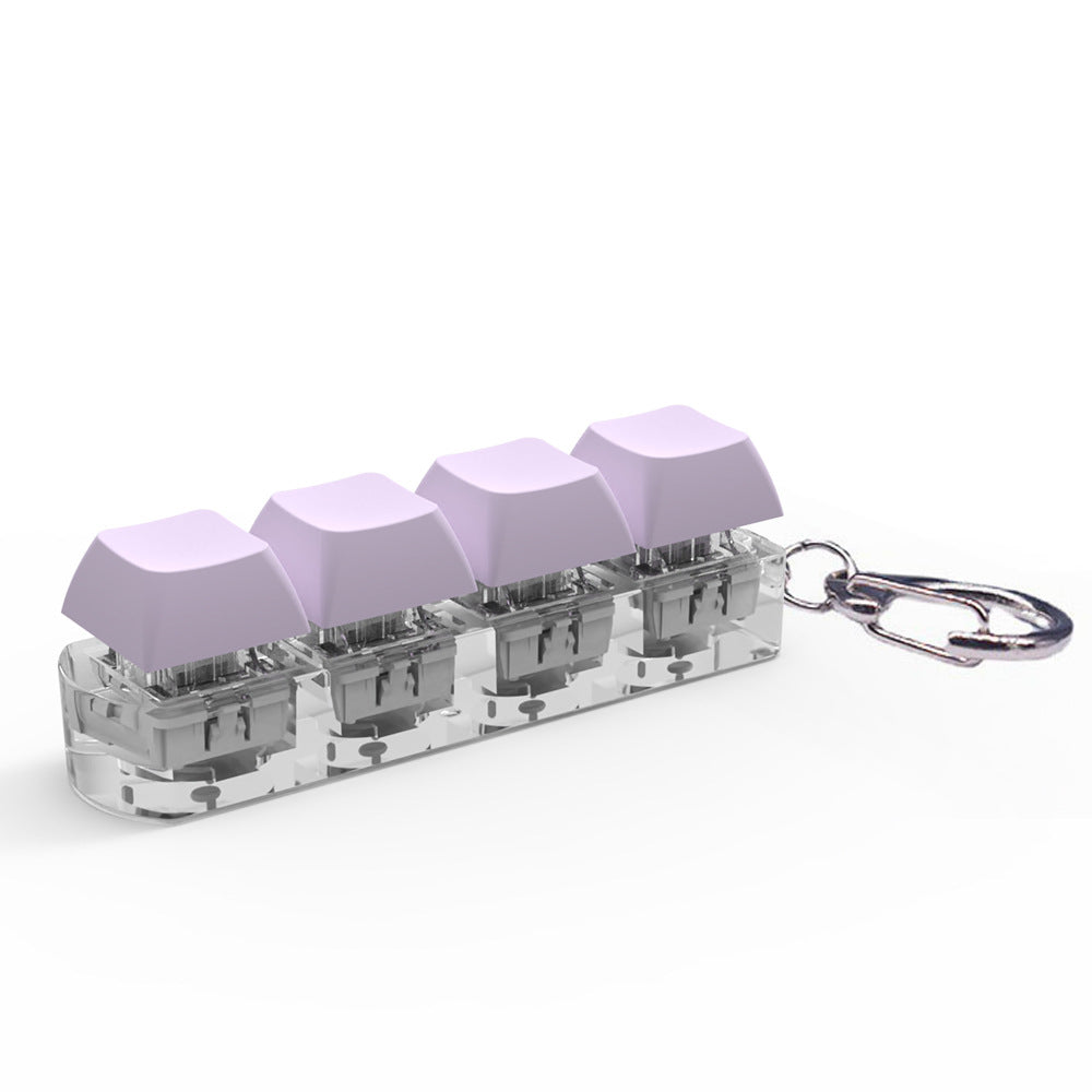 4-Key Mechanical Keyboard Switch Tester | Transparent Fidget Toy