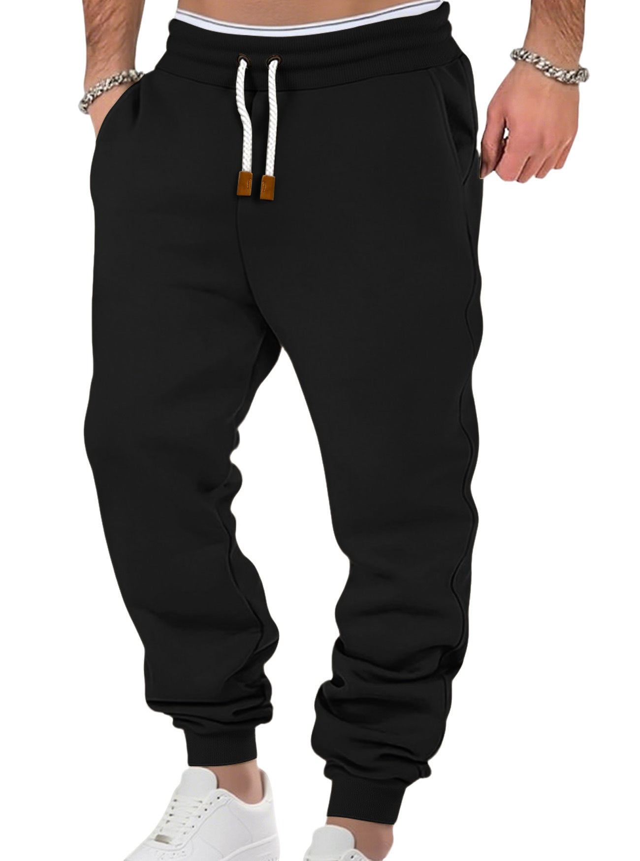 Men's Fleece-Lined Cuffed Sweatpants | Casual Joggers S-3XL, 8 Colours