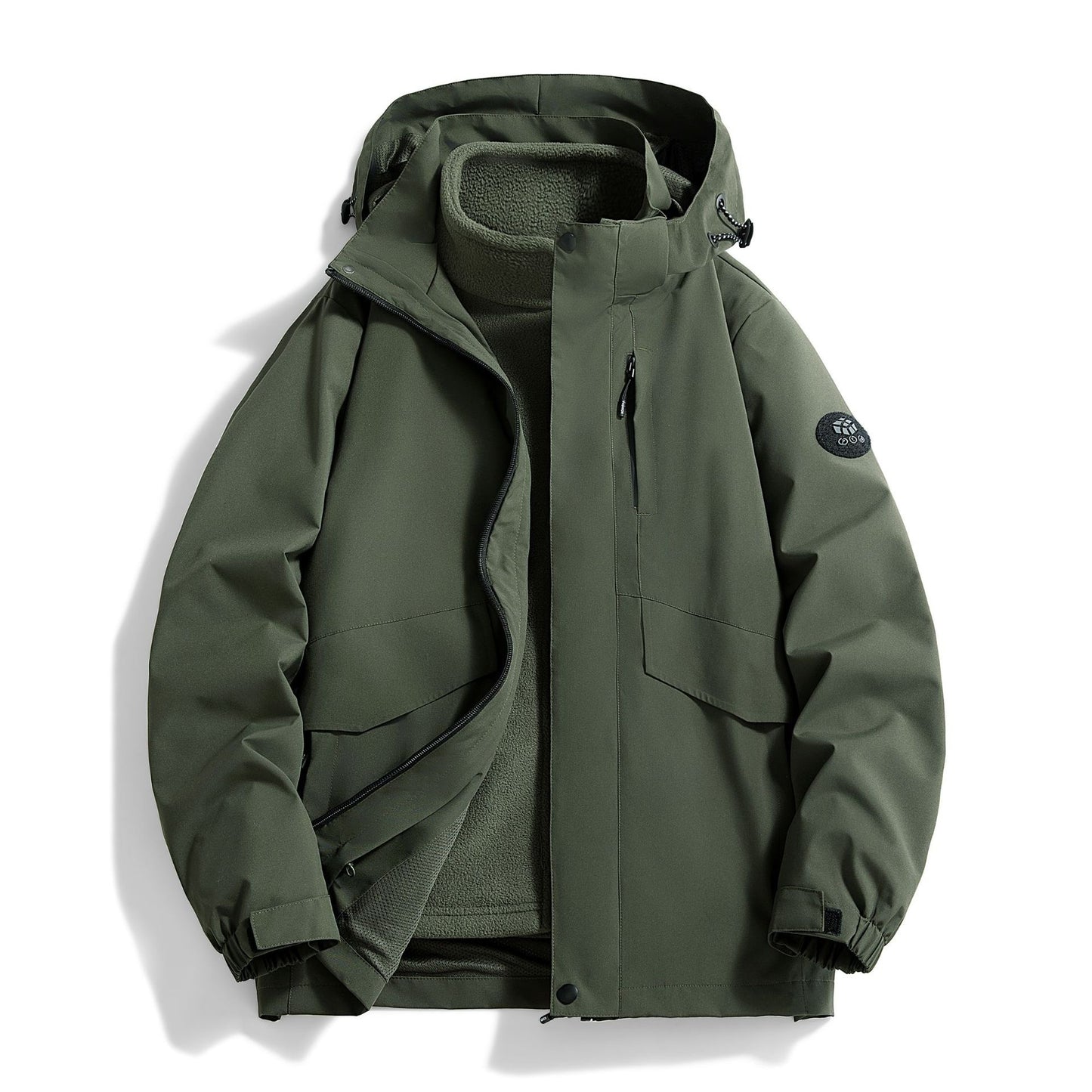 Women's Velvet Zip Jacket | 3D Effect Casual Coat | S-5XL