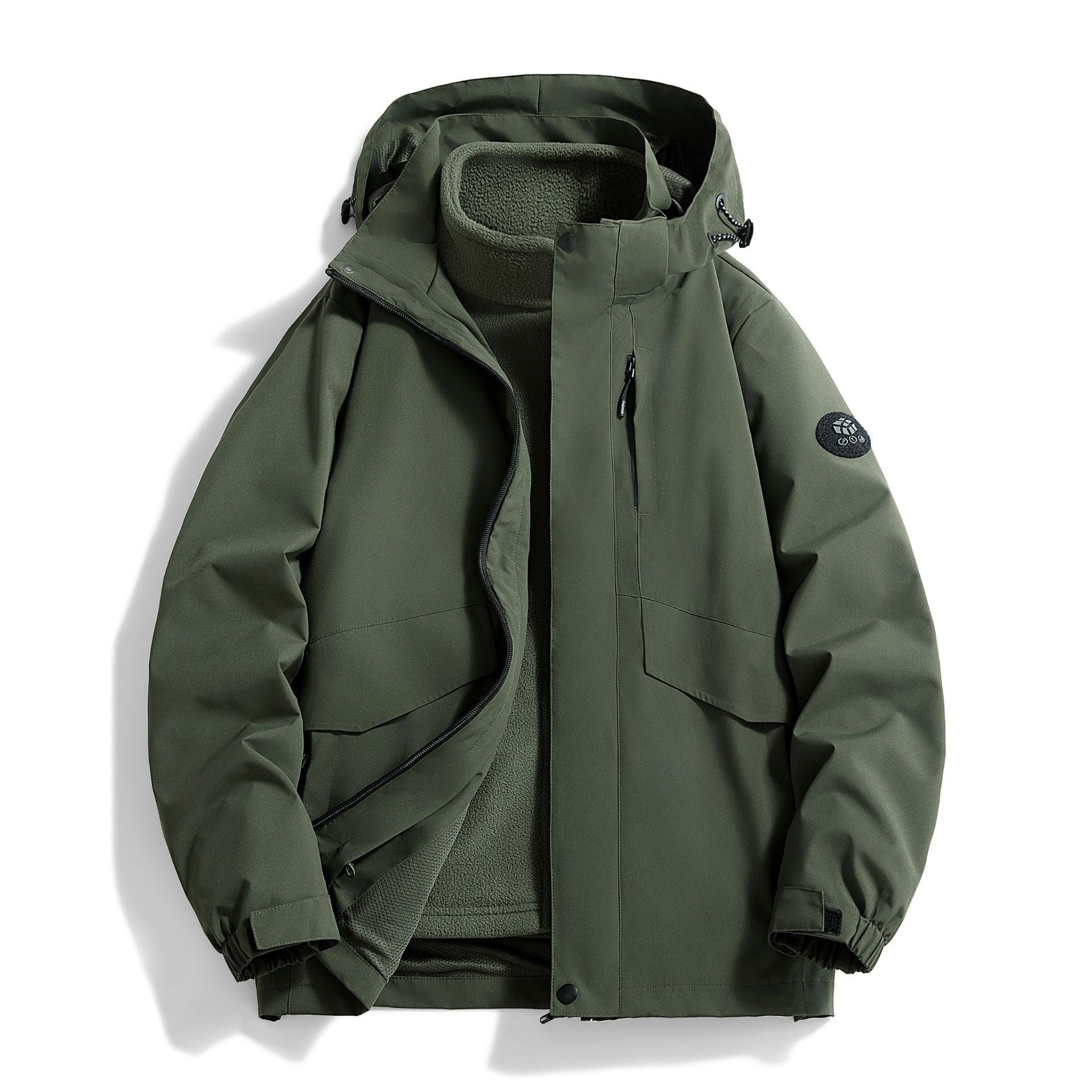 Women's Velvet Zip Jacket | 3D Effect Casual Coat | S-5XL