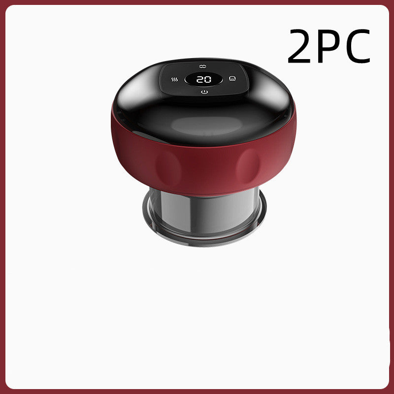 Electric Vacuum Cupping & Gua Sha Massager — Smart Breathing Therapy Device with Heat & Red Light
