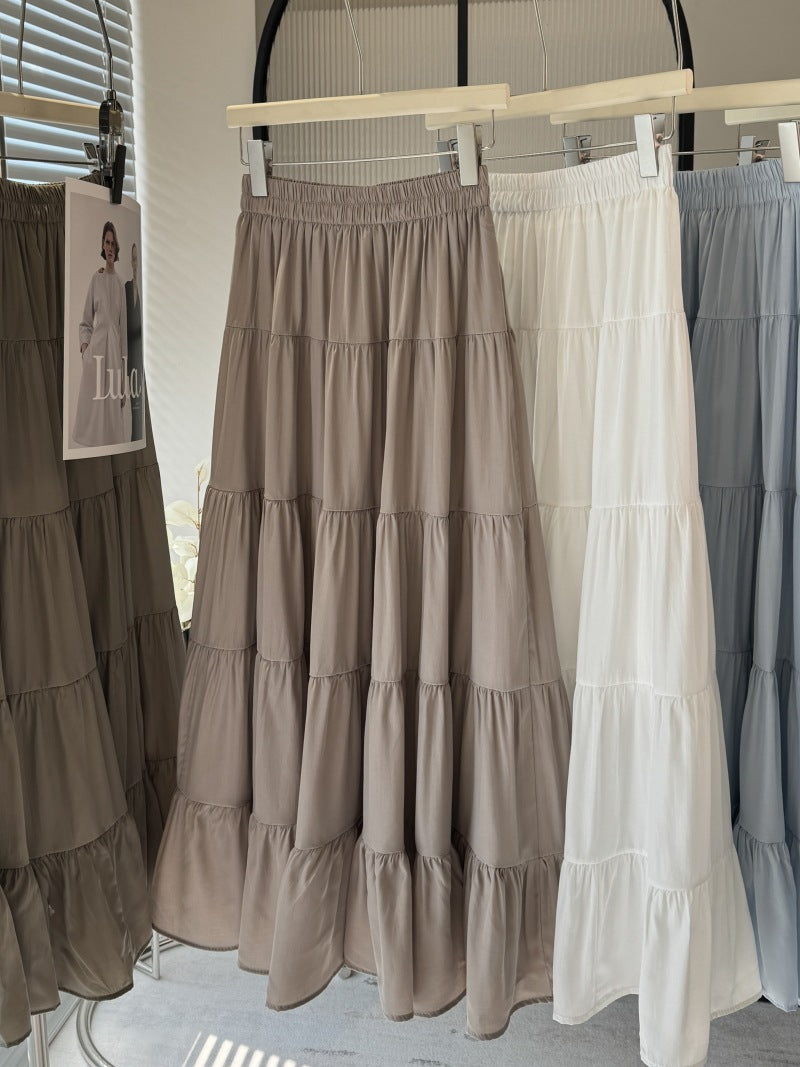 Women's High Waist A-Line Midi Skirt