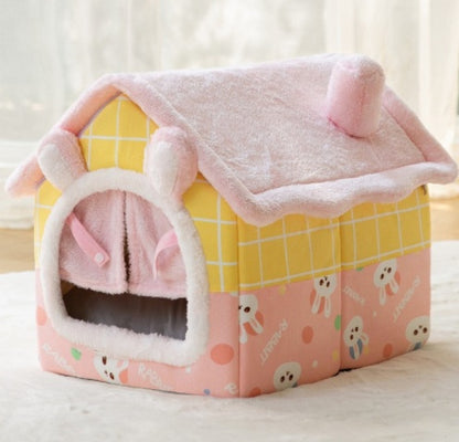 Foldable Enclosed Pet Cave Bed – Warm Kennel for Dogs & Cats | 13 Designs | S, M & L