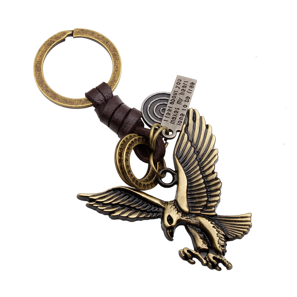 Gold Eagle Wings Metal Keychain | Statement Accessory