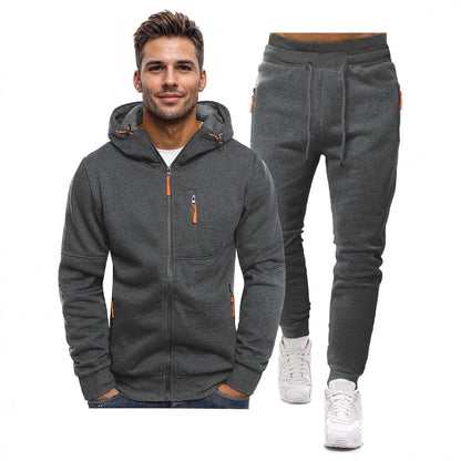 Men's Hoodie & Jogger Tracksuit Set | Relaxed Fit Two-Piece S–3XL