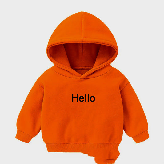 Kids Hooded Fleece Pullover Sweater – Unisex Long-Sleeve Top