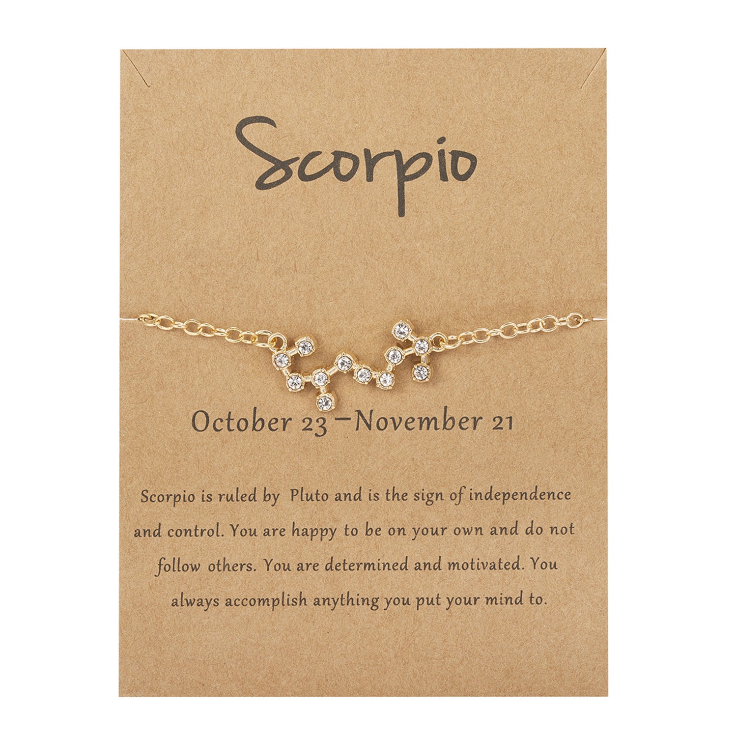 Zodiac Star Sign Gold-Plated Chain Bracelet | All 12 Signs