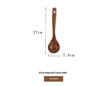 Natural Wood Kitchen Utensil Set