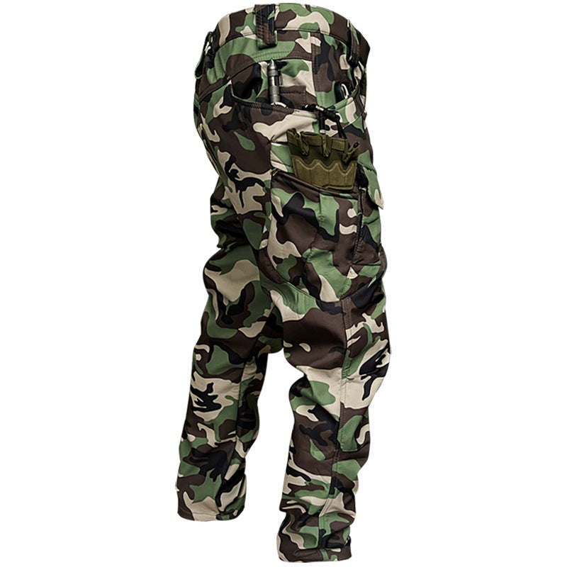 Men's Soft Shell Tactical Trousers | Fleece-Lined Waterproof Outdoor Pants