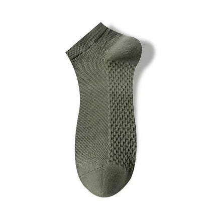 Unisex 100% Cotton Low-Cut Ankle Socks – Breathable Mesh Sole 7 Colours