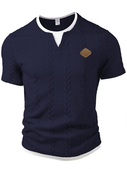 Men's Mock Two-Piece Short Sleeve T-Shirt | Slim Fit