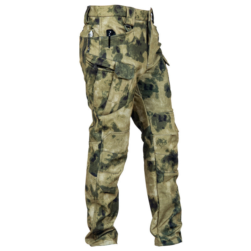Men's Soft Shell Tactical Trousers | Fleece-Lined Waterproof Outdoor Pants